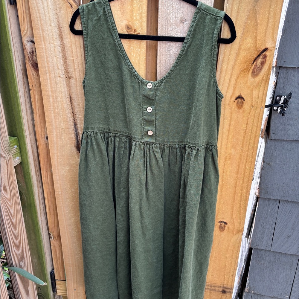 notPERFECTLINEN Green Maxi Dress